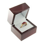 Deluxe Cherry Rosewood Ring Box Display Wood Wooden Jewelry Gift Box