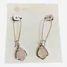 Kendra Scott Carrine Rose Quartz  Earrings W 14k Gold Plated French Wires NWT