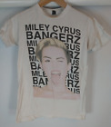 Miley Cyrus Bangerz Tour 2014 Tshirt White Womens S Graphic Tee Fade Distressed