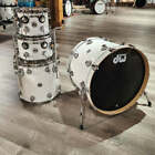 Used DW Collectors Pure Maple VLT 333 4pc Drum Set Gloss White Finish Ply -