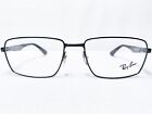 NEW Ray Ban RB6334 2509 Mens Shiny Black Rectangle Eyeglasses Frames 55/17~145