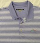 MENS GREG NORMAN POLO PURPLE PLAY DRY SIZE XL POLYESTERone small stain on the