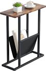 Narrow Side Table for Small Spaces, Slim End Table Magazine Table Nightstand