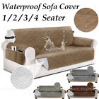 Waterproof Sofa Slip Covers Reversible Quilted Couch Cover Pet Protector Throw F