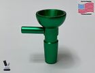14mm Male Shatterproof Bowl Tobacco Water Pipe Rounded Green Metal Hookah Piece