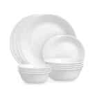 Corelle 16pc Vitrelle Livingware Dinnerware Set Frost White