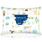 Toddler Pillow 13x18 Inch: Soft Cotton with Animal Letters -C13