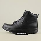 Nike Manoa Leather Triple Black Boots 454350-003 Men's Size 9 - 14 Shoes #108A