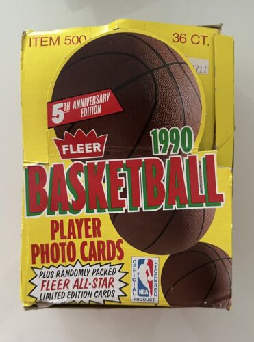 1990-91 Fleer Basketball Card Wax Pack Box 36 Packs Michael Jordan