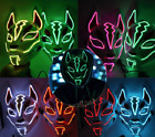 Mascara De Zorro Aterrador LED Para Disfraz Halloween Cosplay Fiesta Discotecas