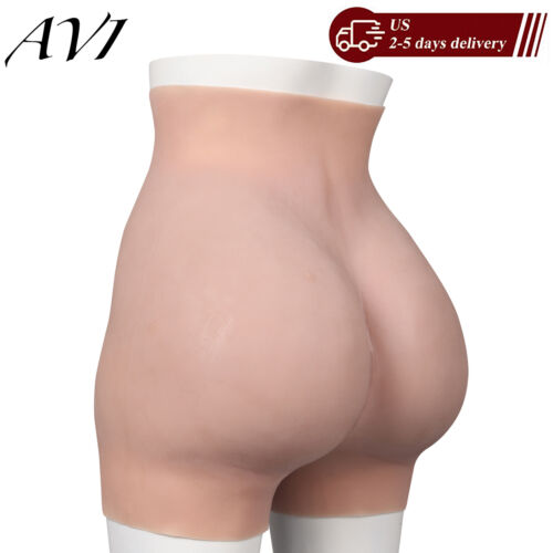 Crossdresser Silicone Panties Fake Vagina Pants Hip Enhancer Shaper Buttock Pads