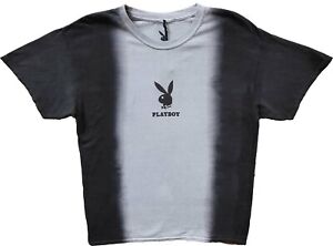 New Men's Urban Outfitters Playboy Black Tie Dye Logo Vintage Retro T-Shirt Tee