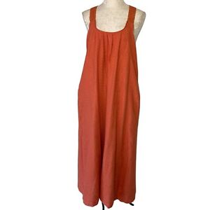 Sundance Maxi Dress Size Small Orange Rustic Bohemian Embroidered Pure Cotton