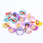 Lot 100 Pcs Cartoon princess random mix Acrylic Children Rings Gifts 15MM