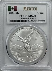 2023 1 oz Mexico Silver Libertad Coin PCGS MS 70 - 1 Onza