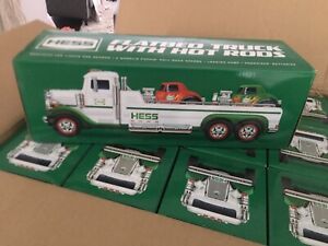 2022 Hess Holiday Truck * Coolest Hess Truck* Flatbed Transporter w/2 Hot Rods