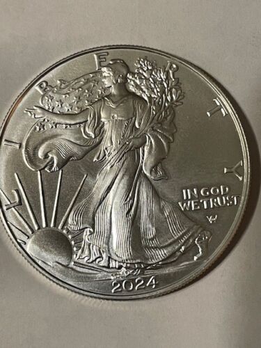 New Listing2024  American Silver Eagle  1  oz Fine Silver Bullion Coin BU