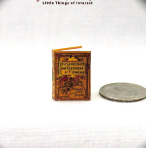 THE LANGUAGE OF FLOWERS 1:12 Scale Miniature Readable Illustrated Book