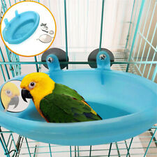 Bird Water Bath Tub for Pet Bird Cage Hanging Bowl Parrots Parakeet Birdbath