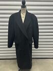 HUGO BOSS Vintage Peacoat / Aston Long DK Navy Blue Overcoat 38R 90% Wool