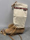 Steger Mukluk Arctic Ribbon Leather Snow Winter Lace Up Women Brown Boots Size 8