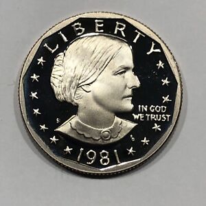 1981-S Susan B Anthony TYPE 1 PROOF Dollar US Mint Coin  #1981SBA1