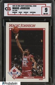 New Listing1991-92 NBA Hoops Basketball #266 Magic Johnson Lakers All-Star HOF CG 9