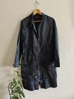 Mink Pink Black Trench Coat Light Weight Size S, Y2K Goth Streetwear