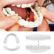 Smile Snap On Upper＆Bottom Set False Teeth Dental Veneers Denture Tooth Cover US