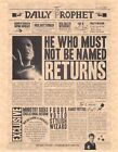 Harry Potter The Daily Prophet He Who Must Not Be Named Flyer Prop/Replica