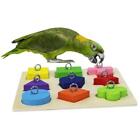 Parrot Educational Toys Parrot Interactive Rattan Toys Wooden Block Birds 1pcs