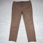 Lafayette 148 New York Textured Jacquard Pants Jeans Women’s Size 18 Brown