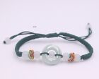 Best Gift Jade Bangle Round Circle Beads Weaved Braided Cord Small Bracelet
