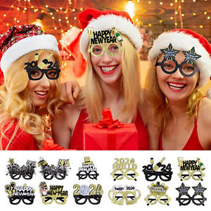 Happy New Year Glasses Fancy Party Eyeglasses Photo Prop Celebration Party