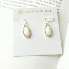 NEW KENDRA SCOTT Lee Ivory Pearl Gold Drop Earrings AUTHENTIC