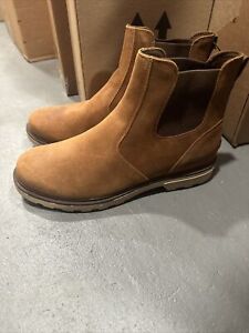 Sorel Men's Carson Chelsea Waterproof Boots - Camel Brown, Oatmeal - Size 12