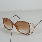 Vintage Christian Dior Sunglasses Butterfly Gold Amber Oversized Frames Only