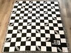 Vans Off The Wall Black/White Classic Checkerboard Throw Blanket Fringe 60x54