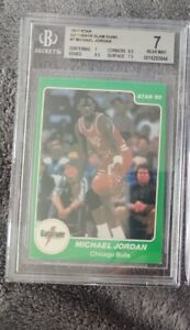 New Listing1985 Star Gatorade Slam Dunk #7 Michael Jordan BGS 7 NM