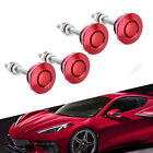 4x red Push Button Quick Release Hood Bonnet Pins Lock Clip Car Bumper Latch Kit (For: 2022 Ford Escape)