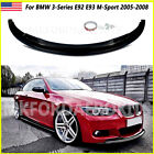 For BMW E92 E93 325 335i M-Sport 2005-2009 Front Bumper Lip Gloss Black M3 Style