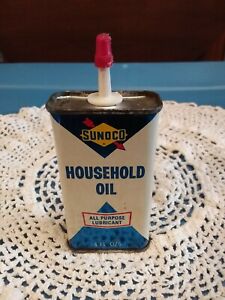 Vintage SUNOCO 4 oz. Household Oil Handy Oiler Advertising Tin