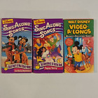 Disney's Sing Along Songs - Video-A-Longs/Topsy Turvy/Beach Party.. VHS LOT OF 3