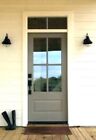 4 LITE COTTAGE STYLE FIBERGLASS ENTRY DOOR WITH TRANSOM
