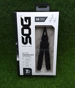 SOG Powerlock EOD Black Oxide Stainless Screwdriver Knife Multi-Tool - B61N-CP