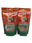 Set of 2 Holiday Bags Roasted 6” Beef Ribs Dog Bone Treats Smkd Flvr - TTL 10pc