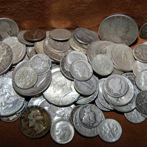 90% SILVER - 1/2 OUNCE USA COINS LOT HALF DOLLARS QUARTERS DIMES OUT OF CIRC MIX