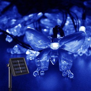 M.Best Solar String Lights Outdoor-Waterproof 23Ft 50 LED Solar Butterfly Lights