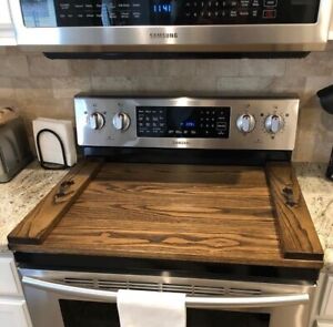 Stove Top Cover Board 30 X 22 Inch Wood Stove Cover Farmhouse Wooden Noodle Boar