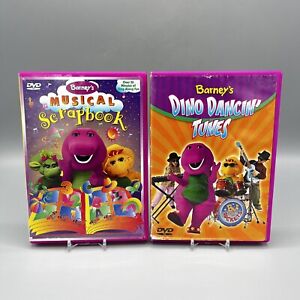 Lot of 2 Barney DVDs Musical Scrapbook & Dino Dancin' Tunes
